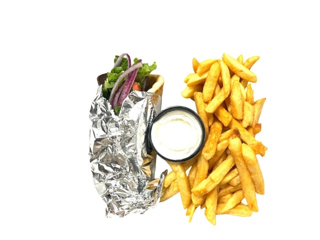 Gyro Wrap w/Fries.